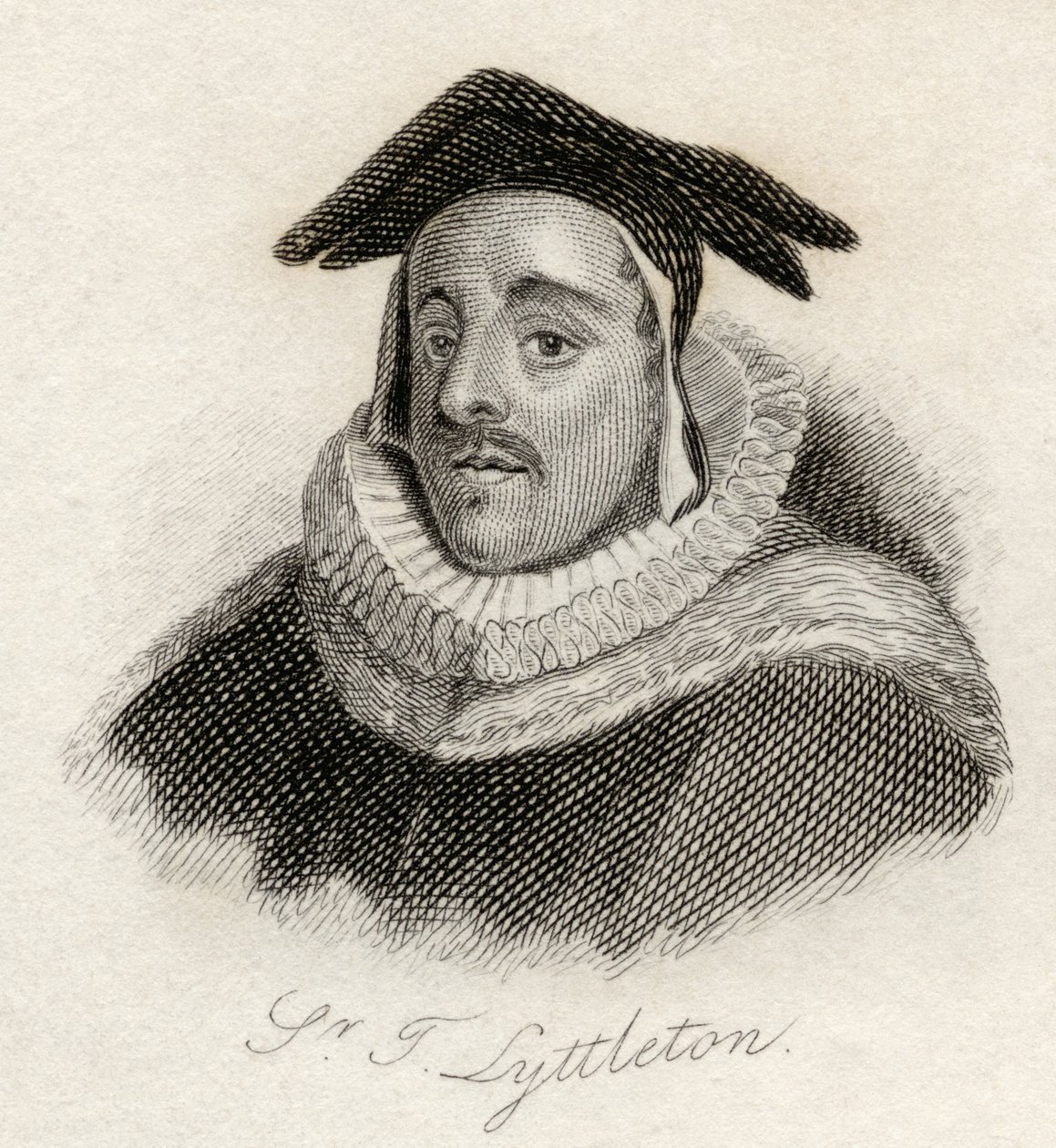 Sir Thomas de Littleton, z „Słownika historycznego Krabba”, opublikowanego w 1825 r. autorstwa English School