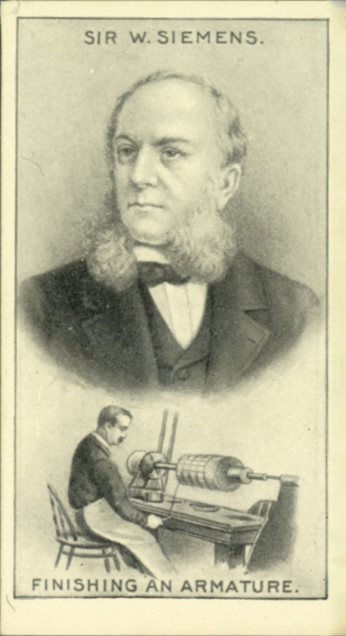 Sir W Siemens, Wykończenie armatury (litografia) autorstwa English School