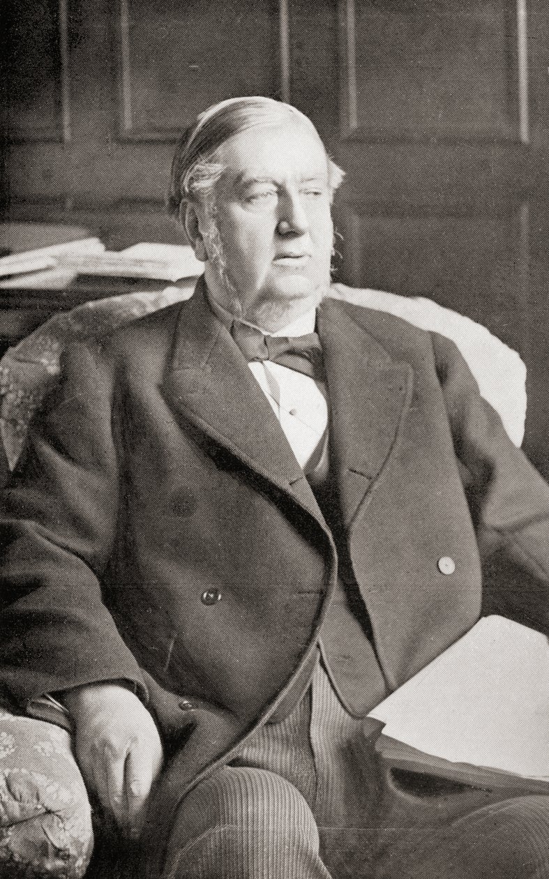 Sir William Harcourt, z książki „Gladstone: The Man and the Statesman”, autorstwa Davida Williamsona, opublikowanej w 1898 roku autorstwa English School