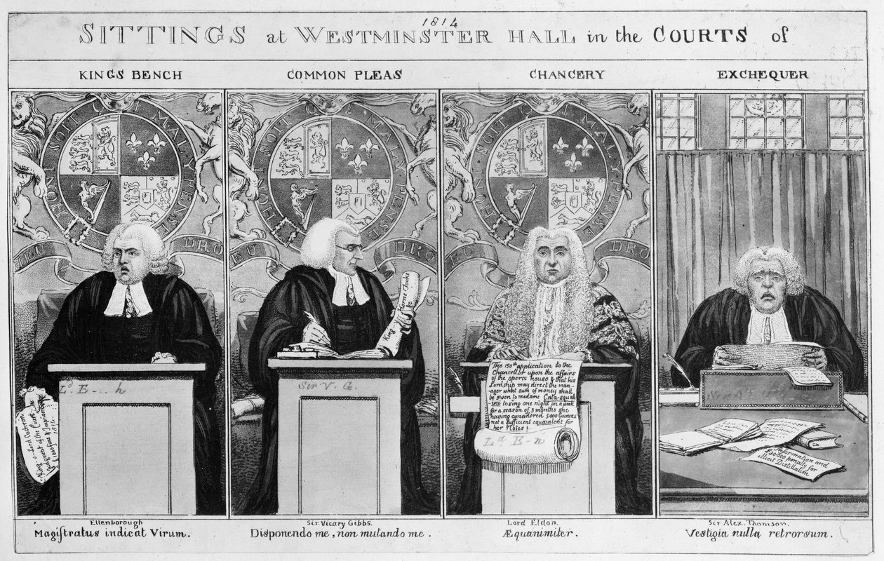 Posiedzenia na kortach Westminster Hall autorstwa English School