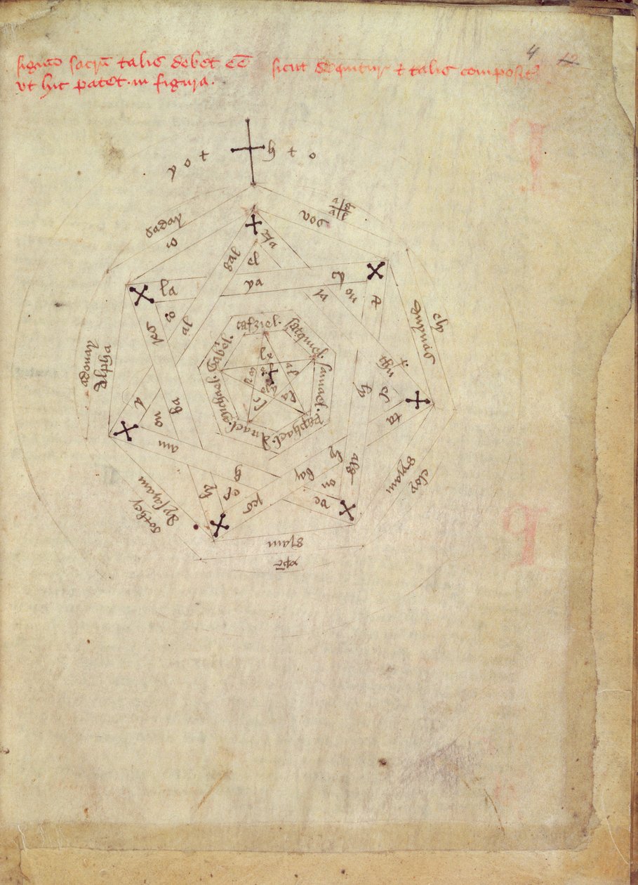 Sloane Ms 313 fol.4 Pieczęć Boga (welum) autorstwa English School