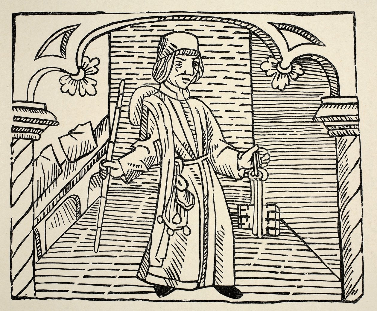 Smith, z Game of Chess Williama Caxtona, wyd. 1480 (zdjęcie w sepii) autorstwa English School