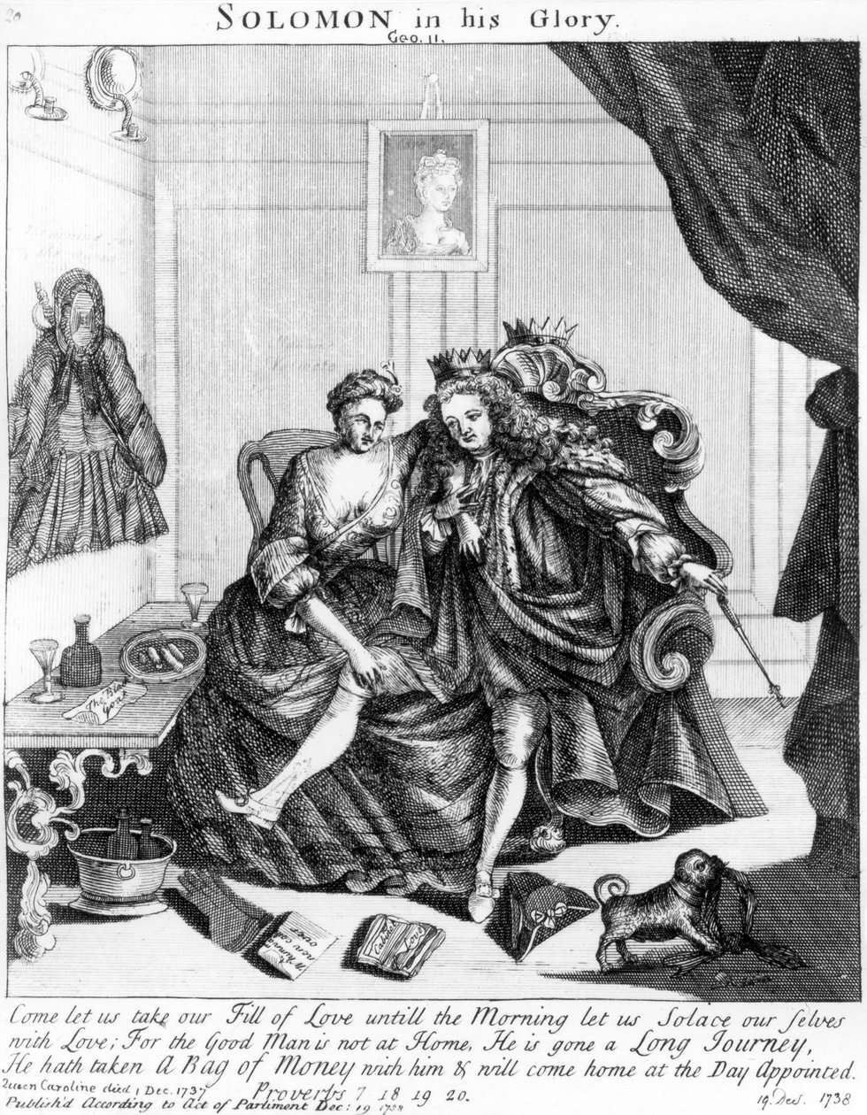 Salomon w swojej chwale, ok. 1738 autorstwa English School