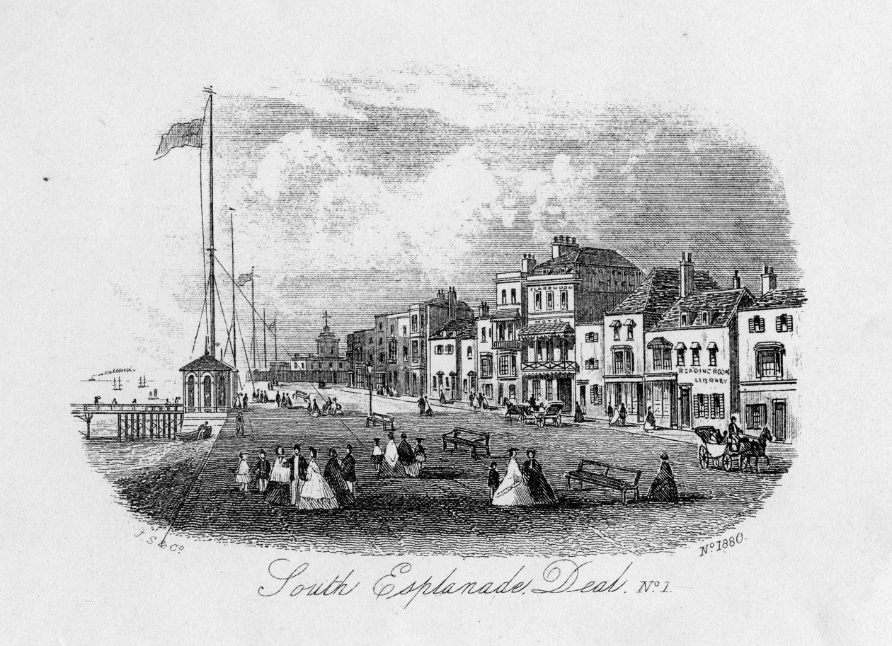 Południowa Esplanade, Deal (grawerowanie) autorstwa English School