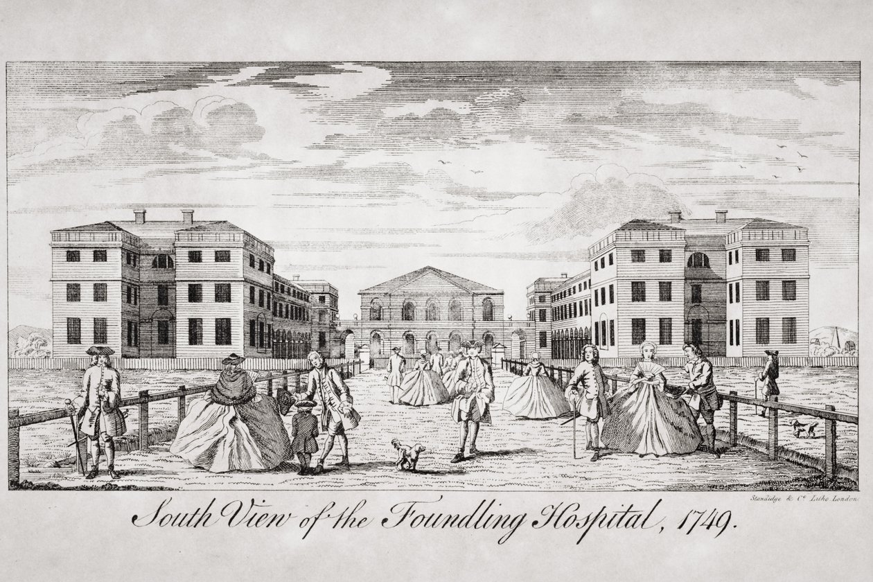 Południowy widok szpitala Foundling, Londyn, 1749 autorstwa English School