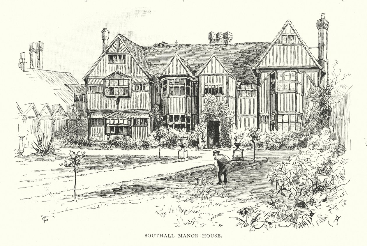 Southall Manor House (grawerunek) autorstwa English School