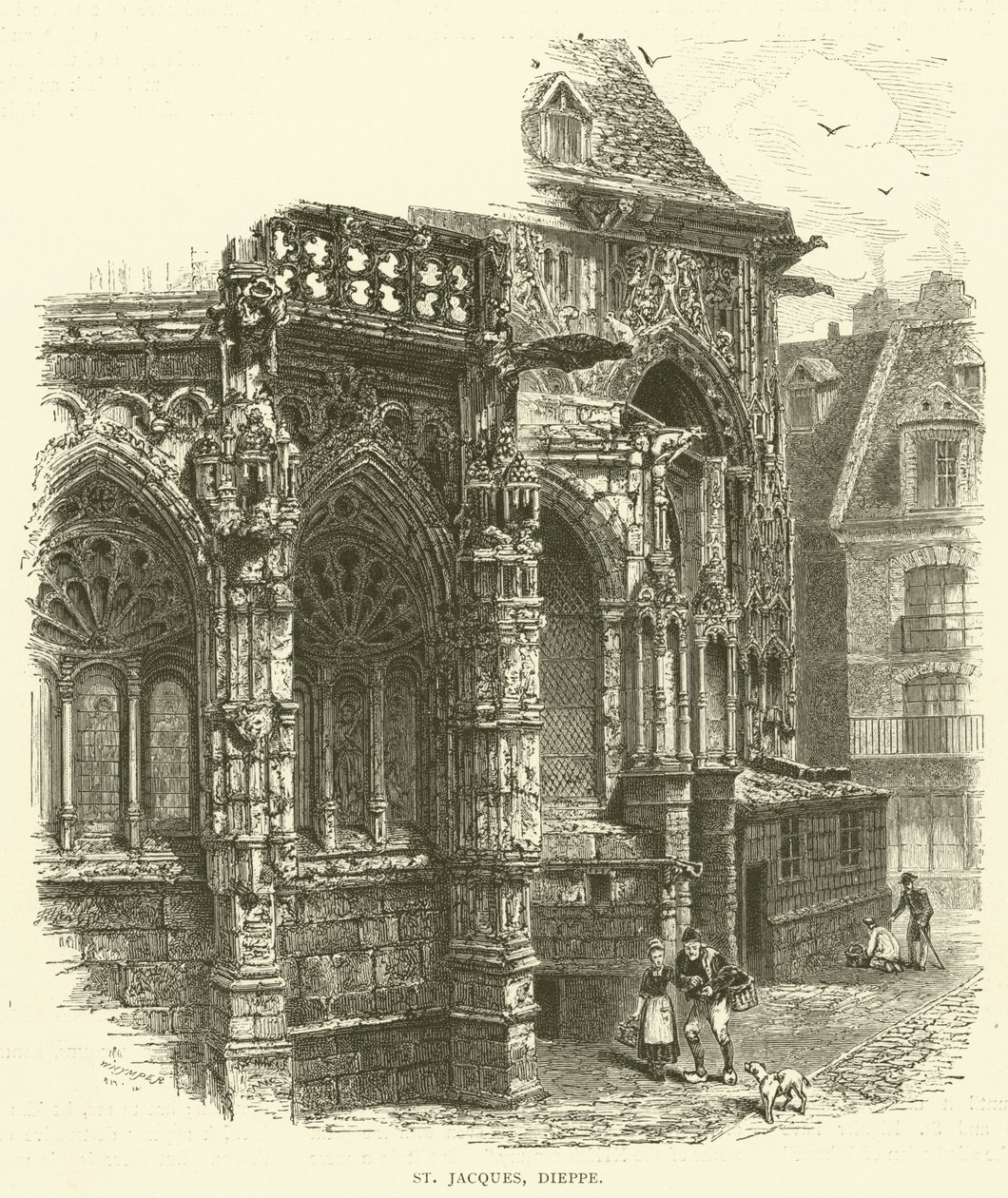 St Jacques, Dieppe (rycina) autorstwa English School