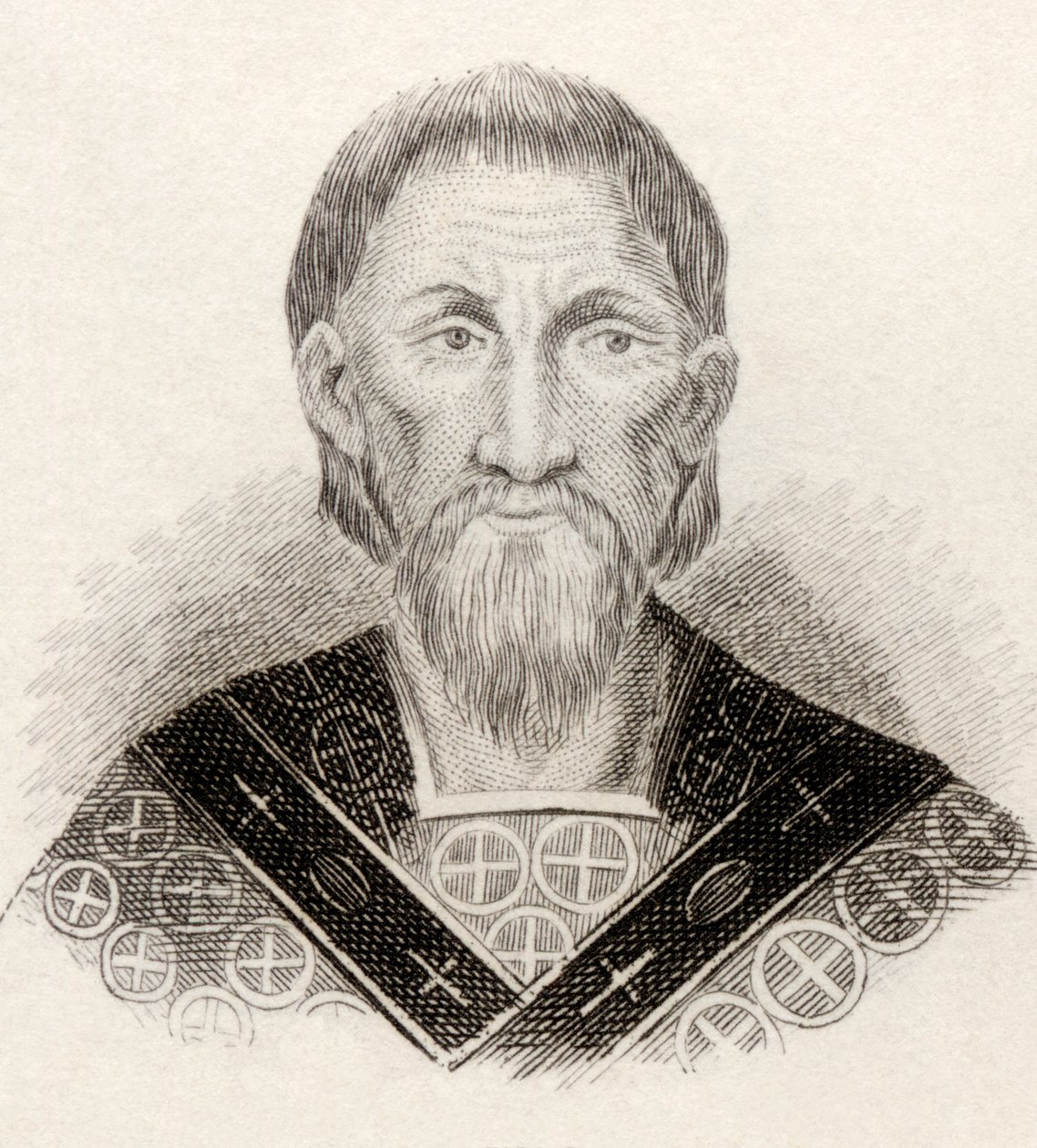 Św. Jan Chryzostom ze „Słownika historycznego krabów”, opublikowanego w 1825 r. autorstwa English School