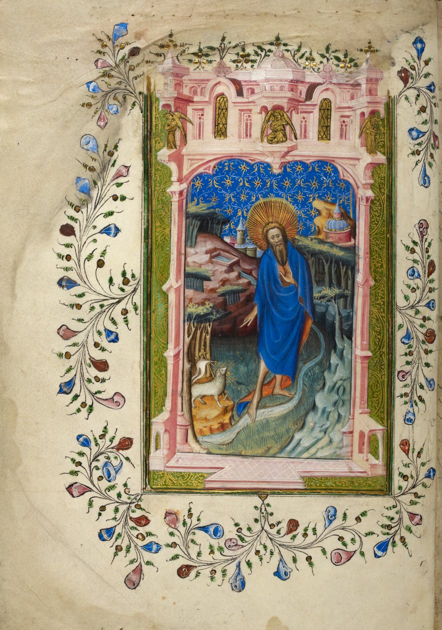 Jana Chrzciciela z Agnus Dei 1405-10 (kolor na pergaminie) autorstwa English School