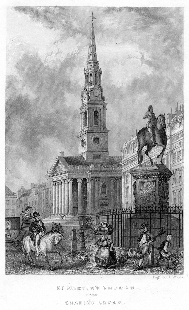 Kościół św. Marcina z Charing Cross, 1837 autorstwa English School