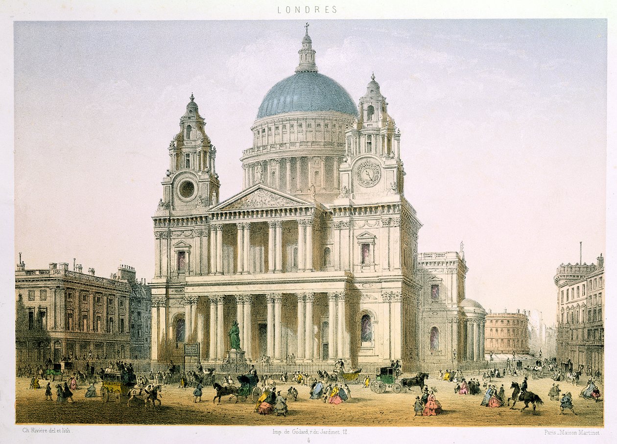 Katedra św. Pawła autorstwa C. Riviere, 1855 autorstwa English School