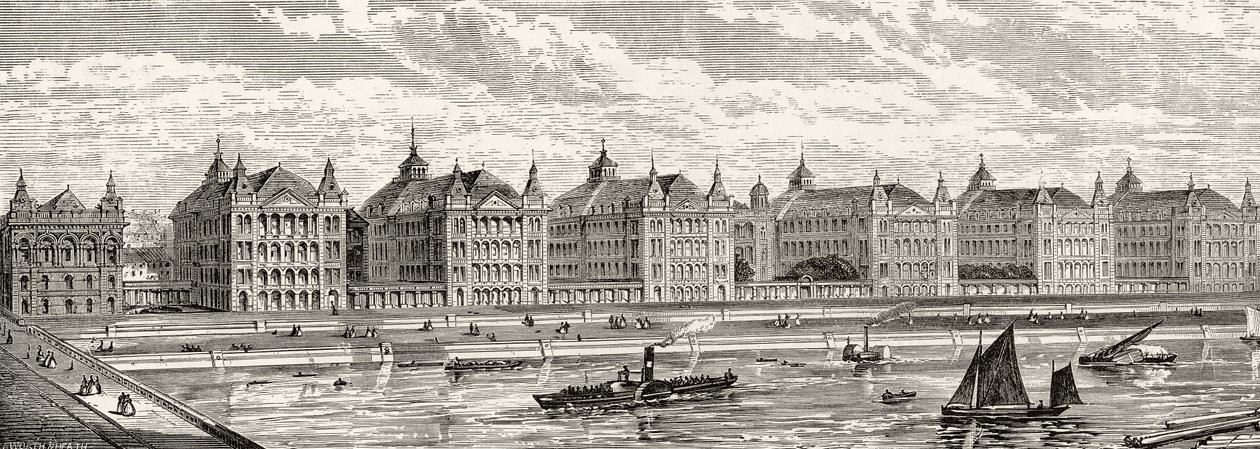 Szpital św. Tomasza w XIX wieku, z „London Pictures: Drawn with Pen and Pencil” autorstwa ks. autorstwa English School