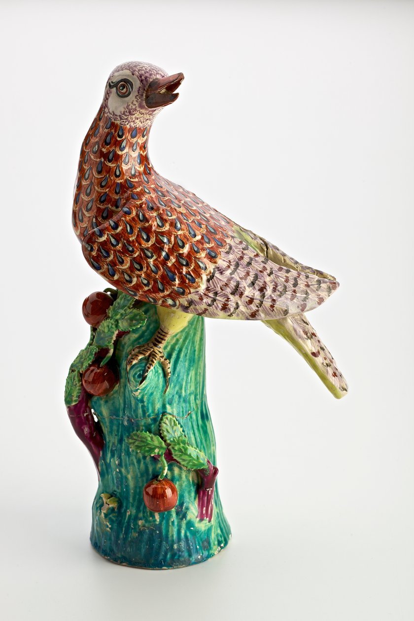 Figurka ptaka Staffordshire, ok. 1750-1850 (ceramika) autorstwa English School