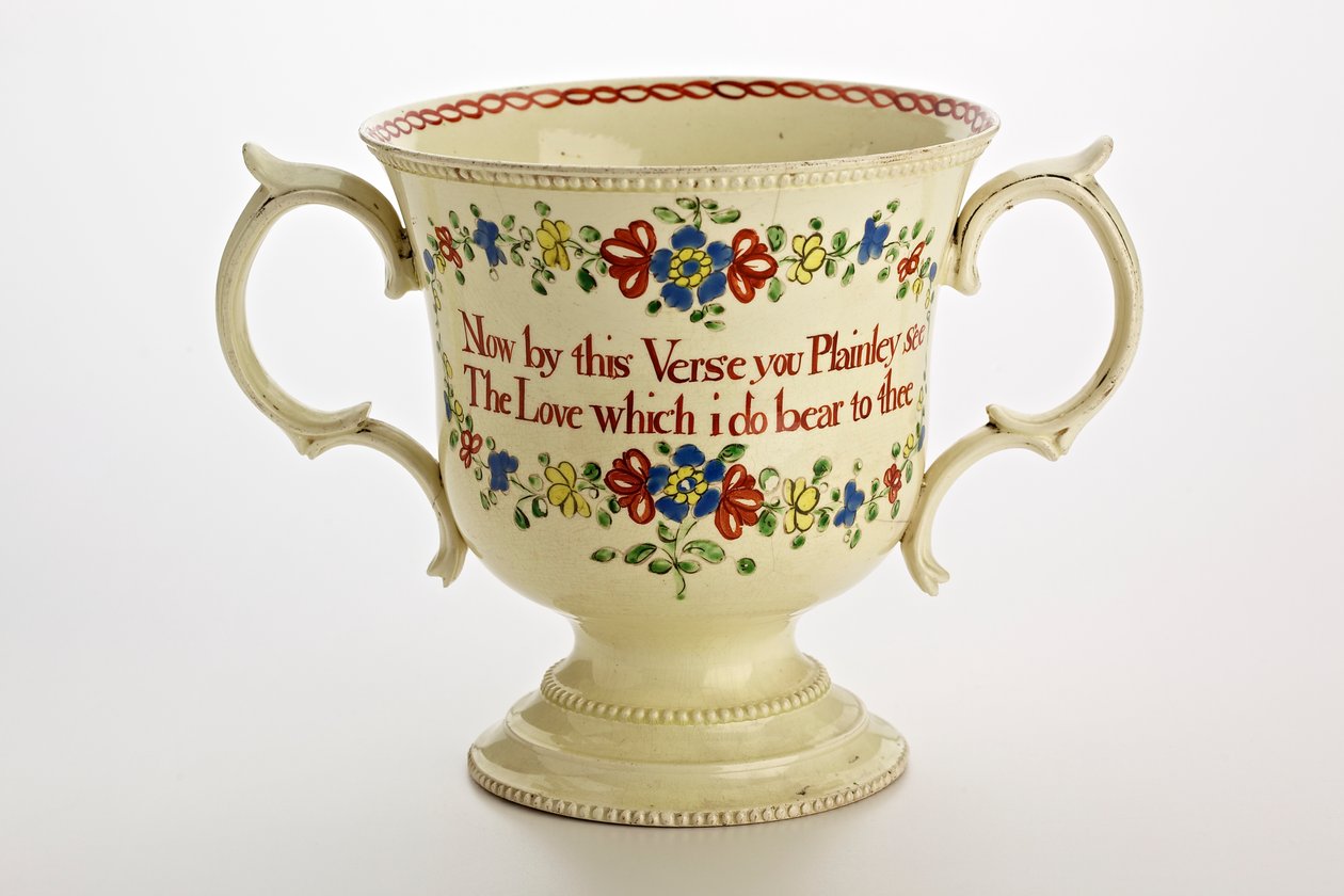 Filiżanka miłości Staffordshire, 1774 (kremówka) autorstwa English School