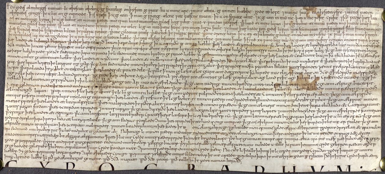 Stowe Charter 37, Wola Ætheling Æthelstan autorstwa English School