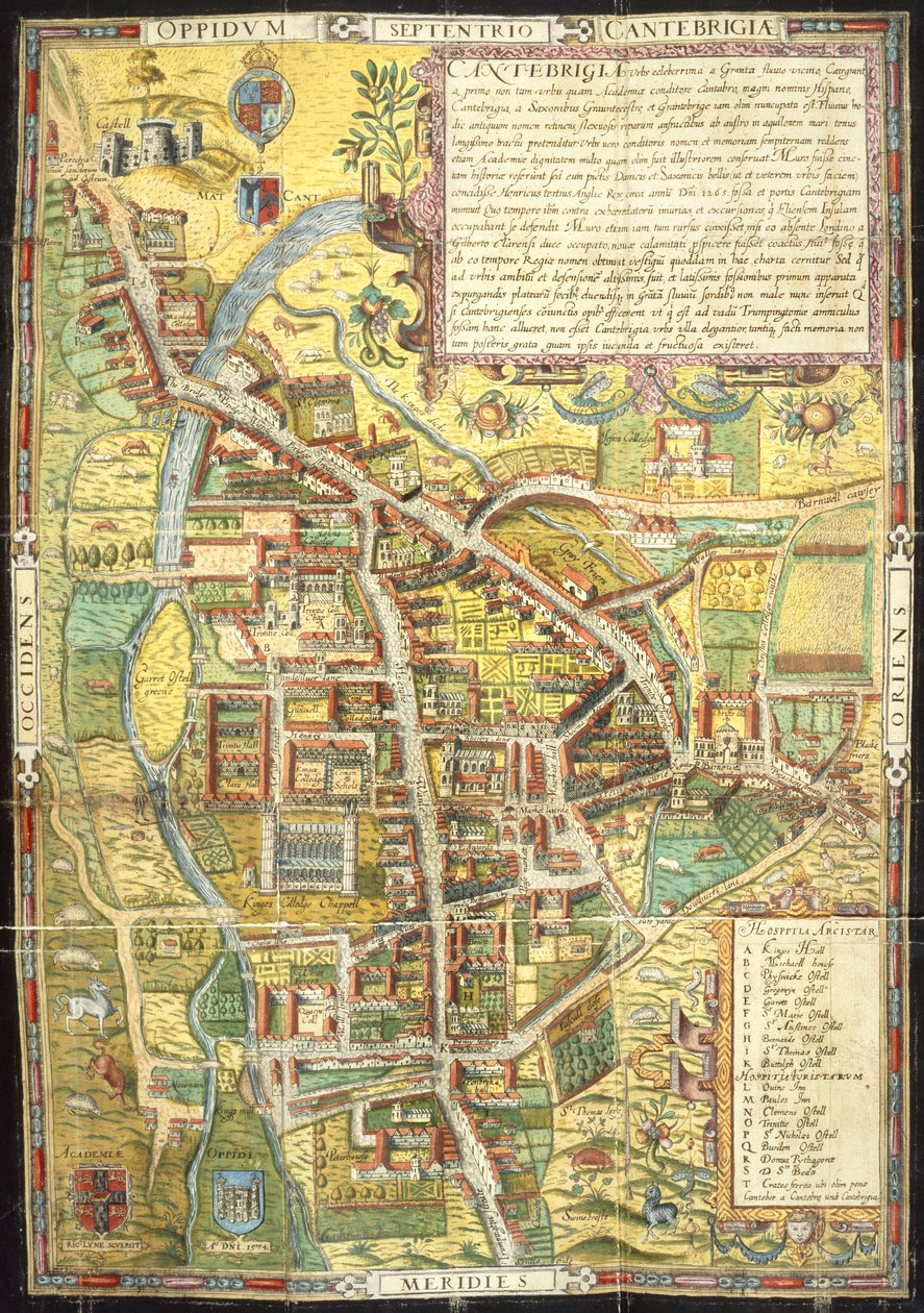Mapa ulic Cambridge autorstwa English School
