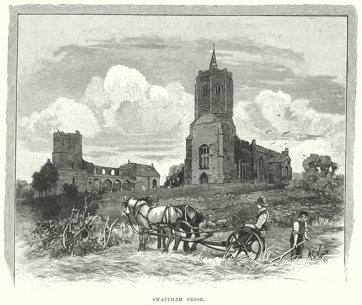 Swaffham Prior (grawerunek) autorstwa English School