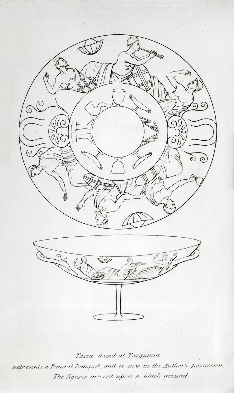 Tazza znaleziona w Tarquinia autorstwa English School