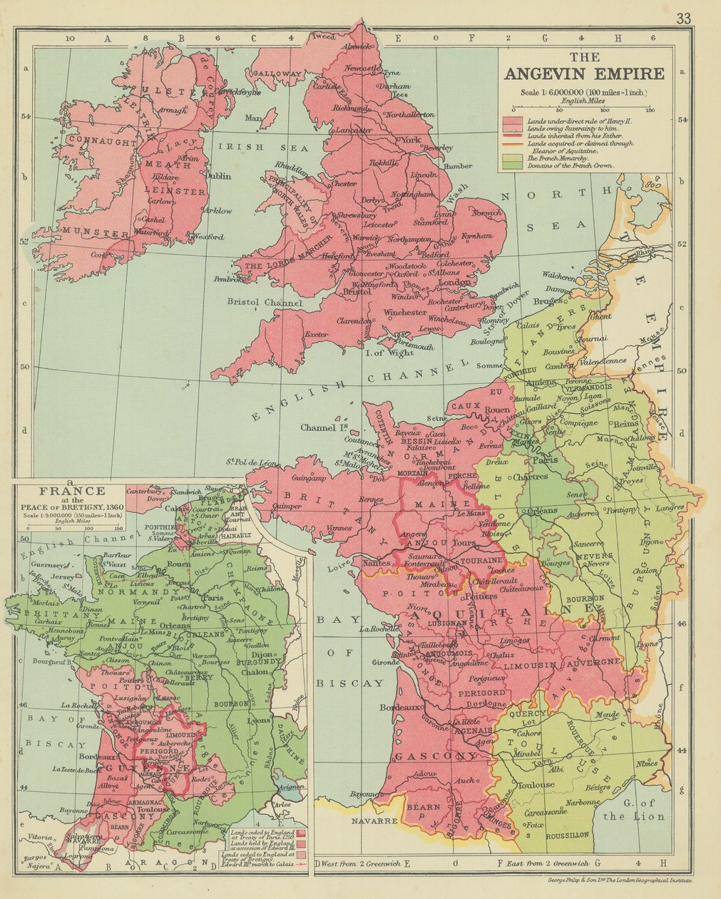 Imperium Andegawenów (kolorowa litografia) autorstwa English School