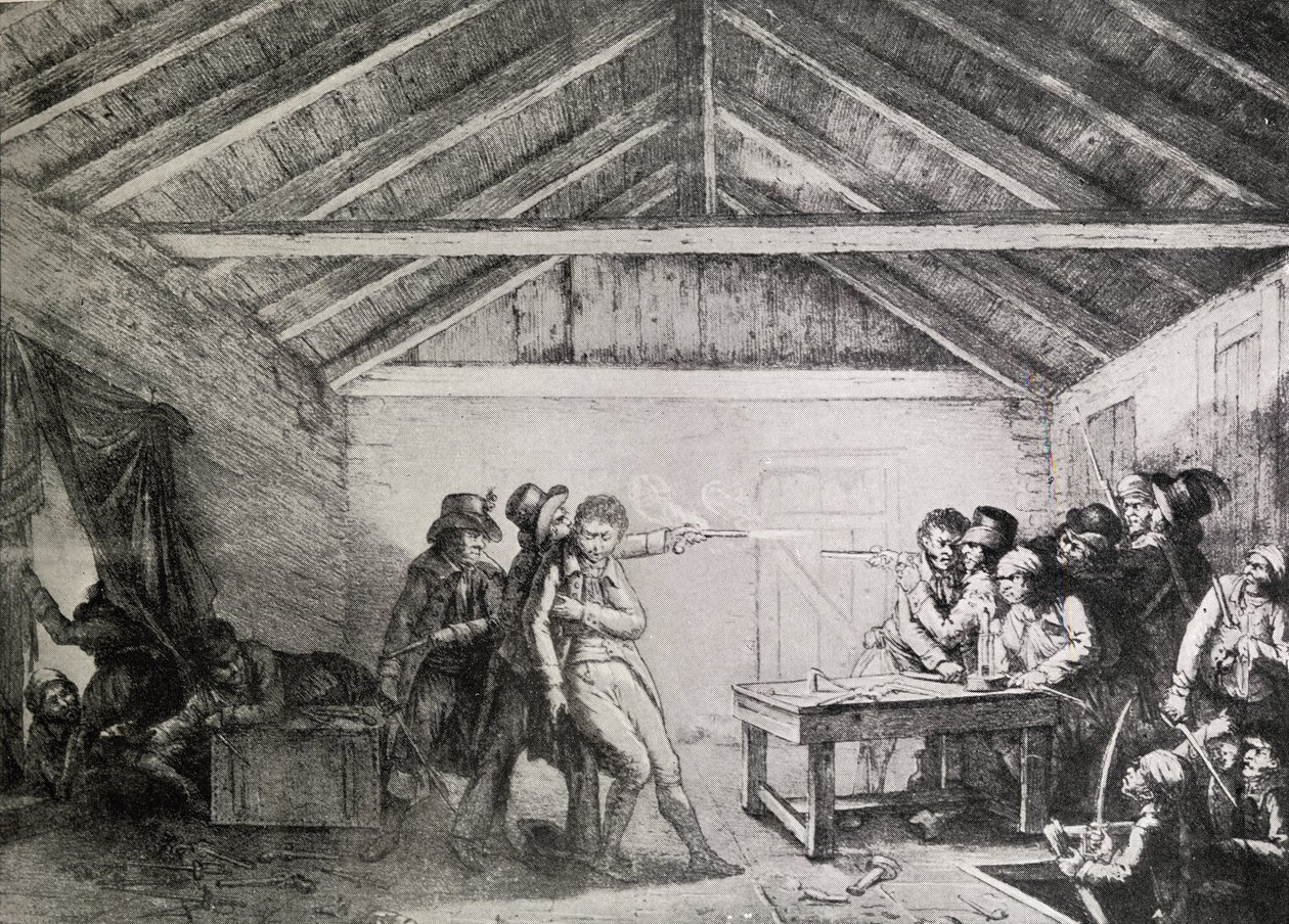 Aresztowanie spiskowców z ulicy Cato 23 lutego 1820 r. autorstwa English School
