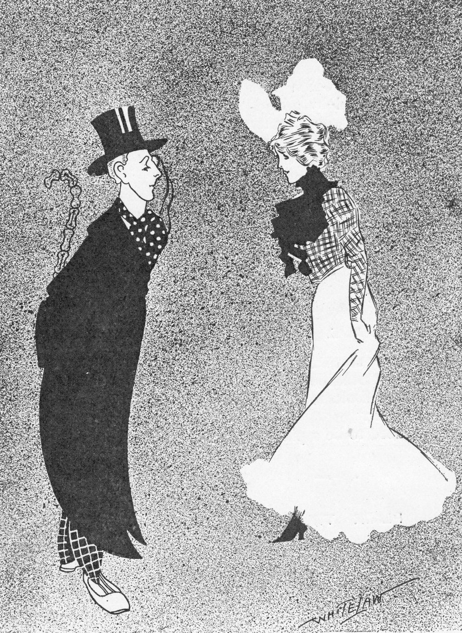 Goły fakt, ilustracja z Króla, 25 maja 1901 r. autorstwa English School