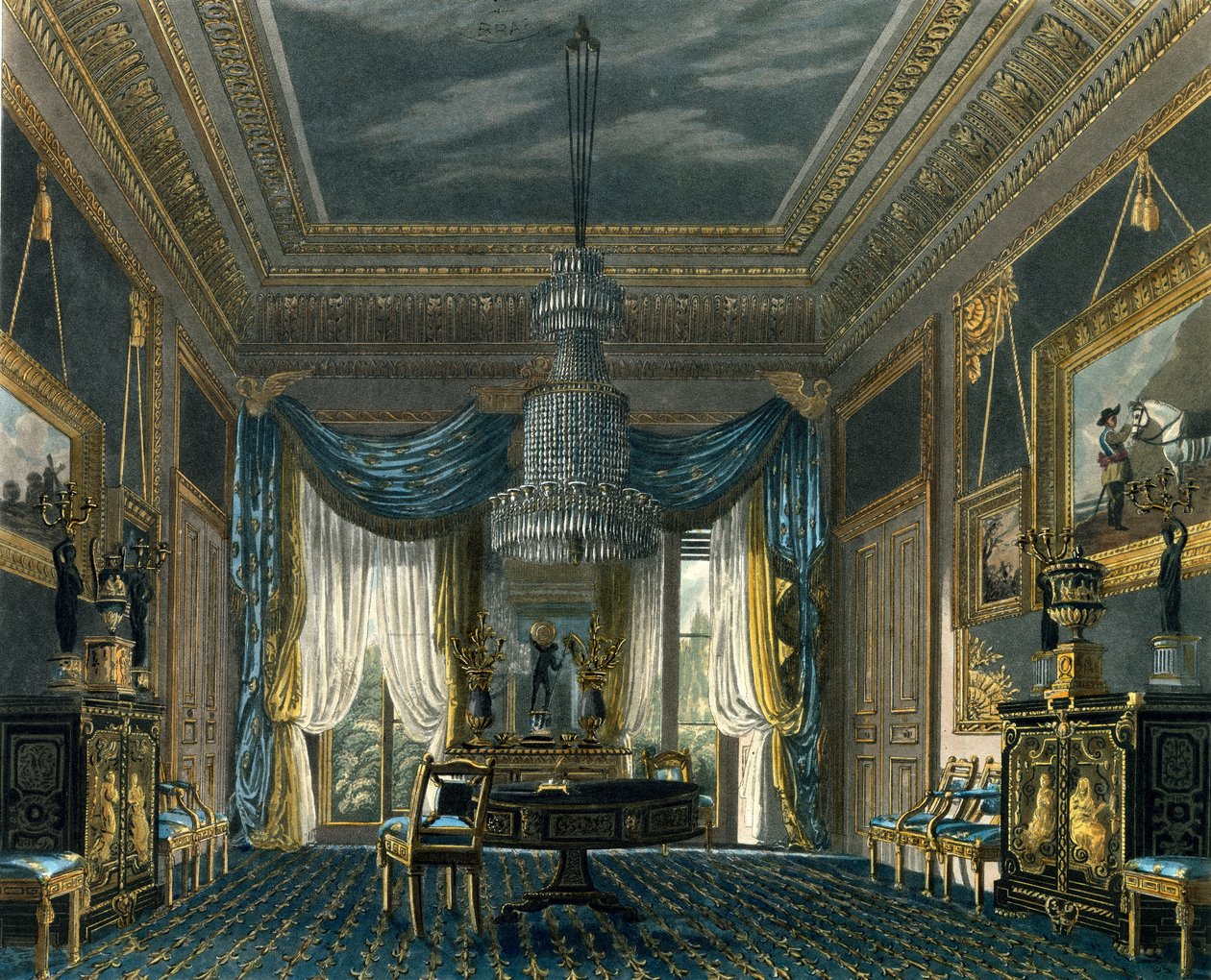 Pokój Blue Velvet, Carlton House autorstwa English School