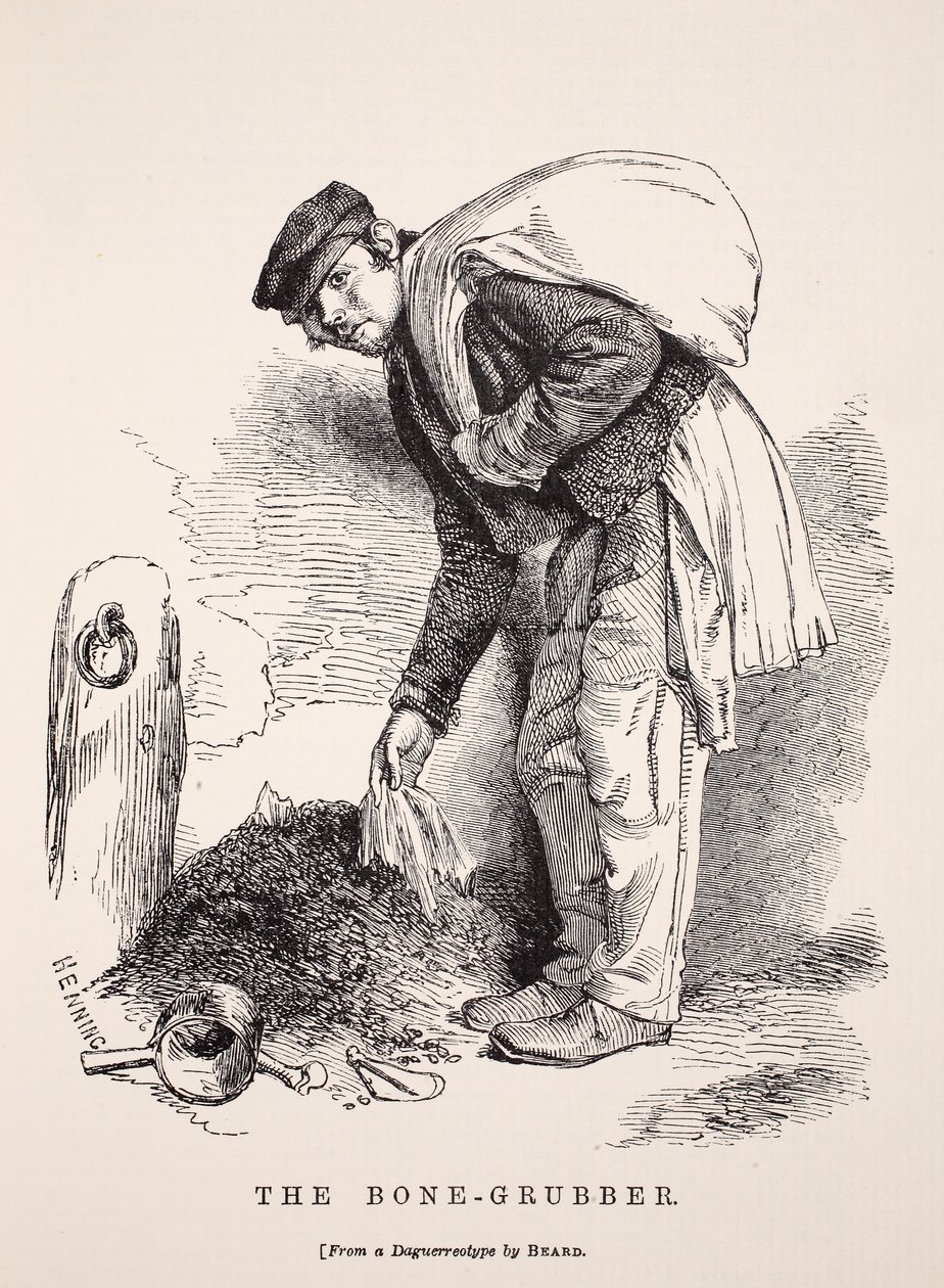 The Bone-Grubber, według dagerotypu Richarda Bearda, ilustracja z London Labor i London Poor Henry