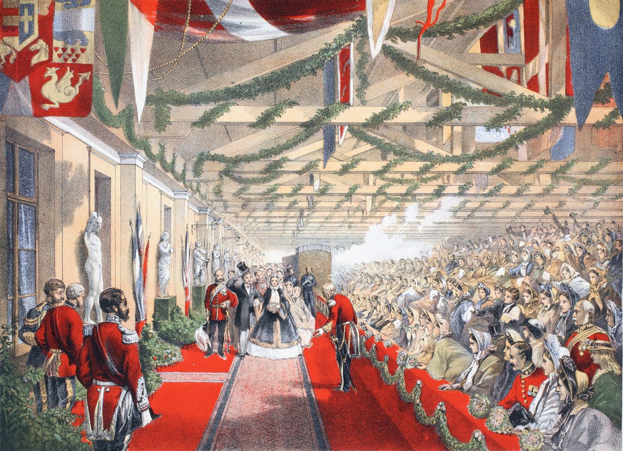 The Bricklayers Arms Station, 7 marca 1863, z Pomnika małżeństwa Edwarda VII i Aleksandry z Danii, wyd. 1864 autorstwa English School