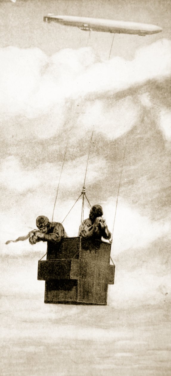 Kuloodporna klatka miotacza bomb Zeppelin, 1914-19 autorstwa English School