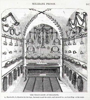 The Chain-Room at Millbank, z „The Criminal Prisons of London and Scenes of Prison Life” Henry