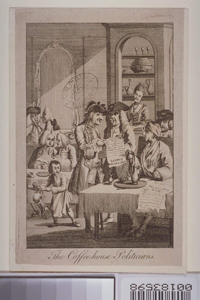 Politycy kawiarni, 1772 autorstwa English School