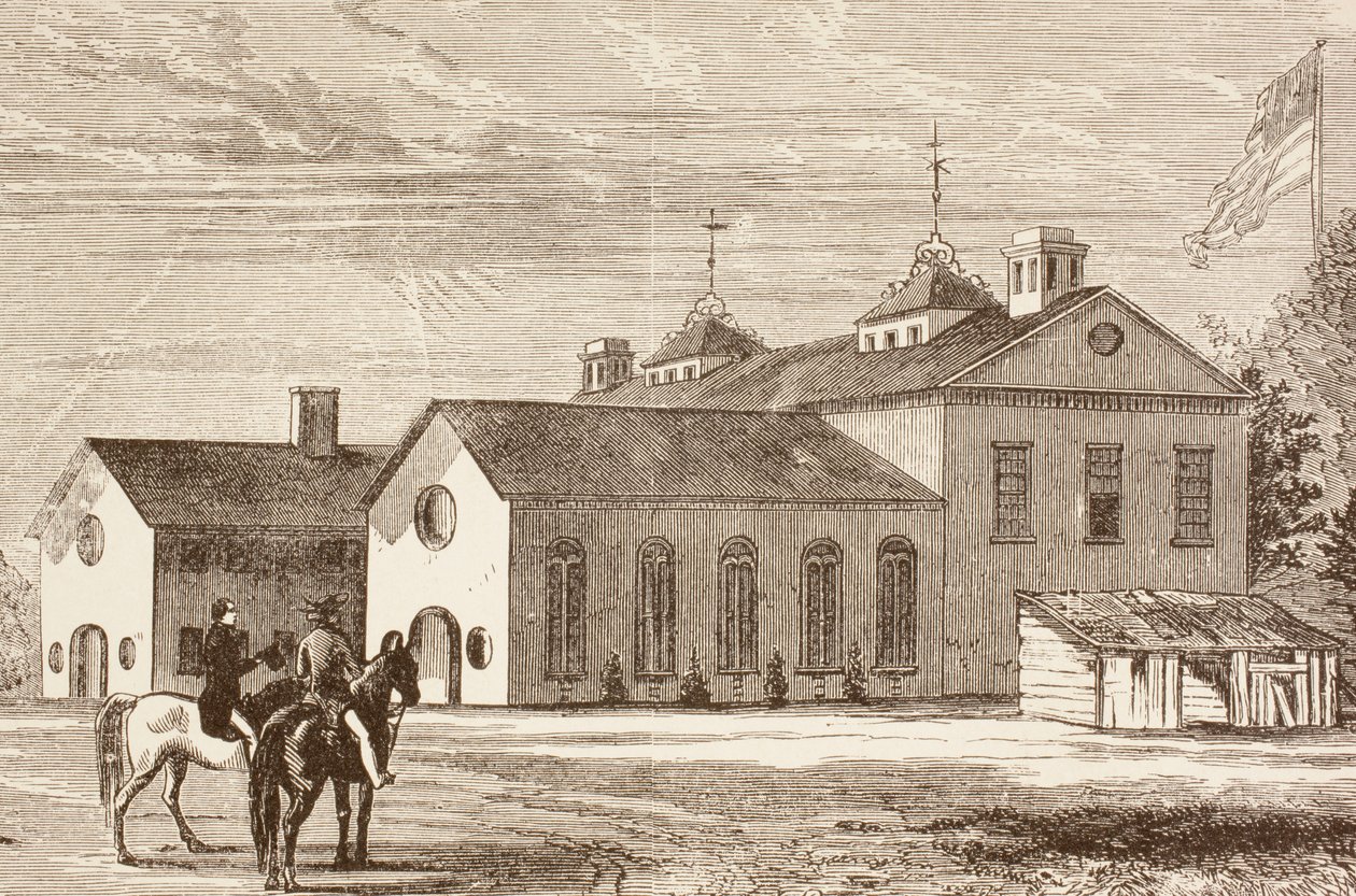 College of William and Mary, Williamsburg, Virginia (litho)puola autorstwa English School