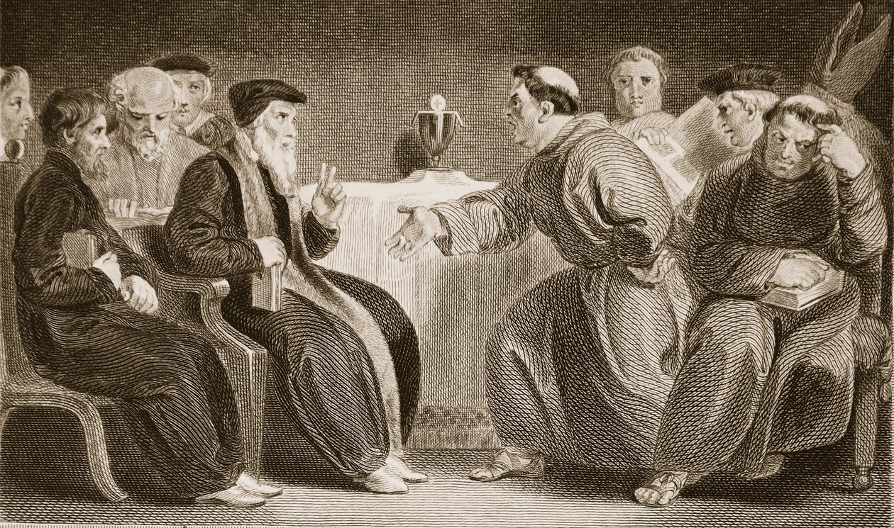 Konwokacja w Oksfordzie, ilustracja z David Hume The History of England, wyd. R. Bowyer, Londyn, 1812 r. autorstwa English School