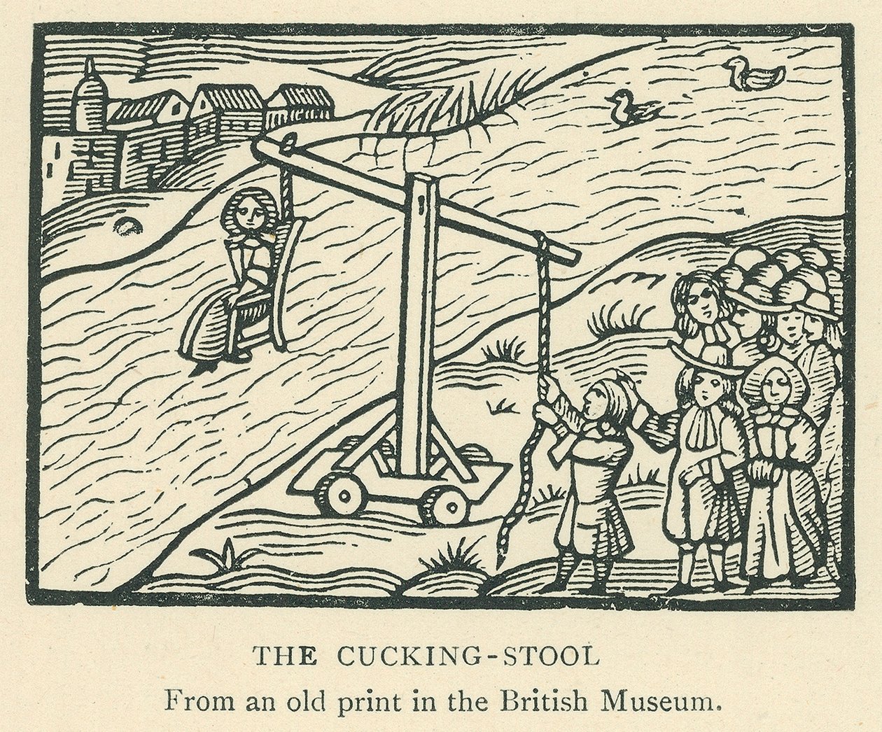 Cucking-Stool (litografia) autorstwa English School