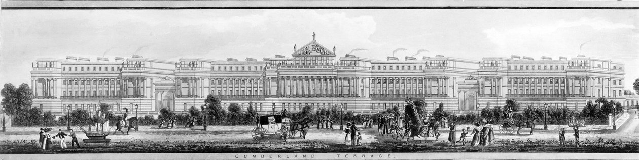 Taras Cumberland, 1831 autorstwa English School