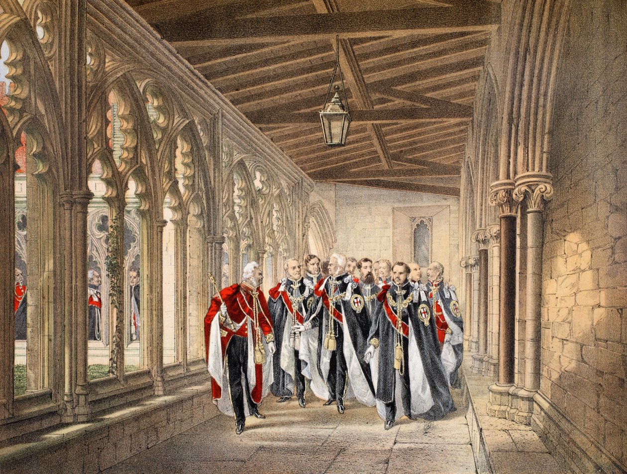 Klasztor Dziekanów, Windsor, 10 marca 1863, z Memoriału małżeństwa Edwarda VII i Aleksandry z Danii, wyd. 1864 autorstwa English School