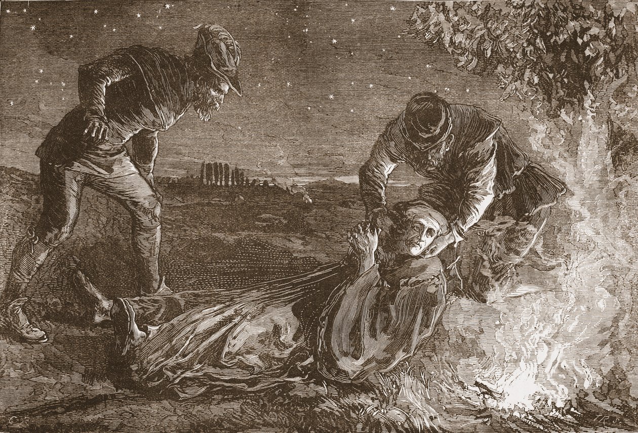 The Death of Zwingle, ilustracja z „The History of Protestantism” Jamesa Aitkena Wylie (1808-1890), wyd. 1878 (grawerowanie) autorstwa English School
