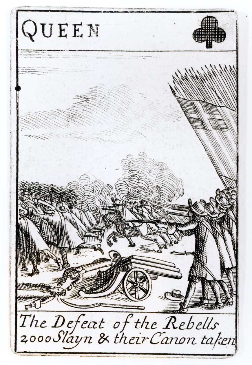 Klęska buntowników w bitwie pod Sedgemoor, 6 lipca 1685 (drzewryt) (fot. bw) autorstwa English School