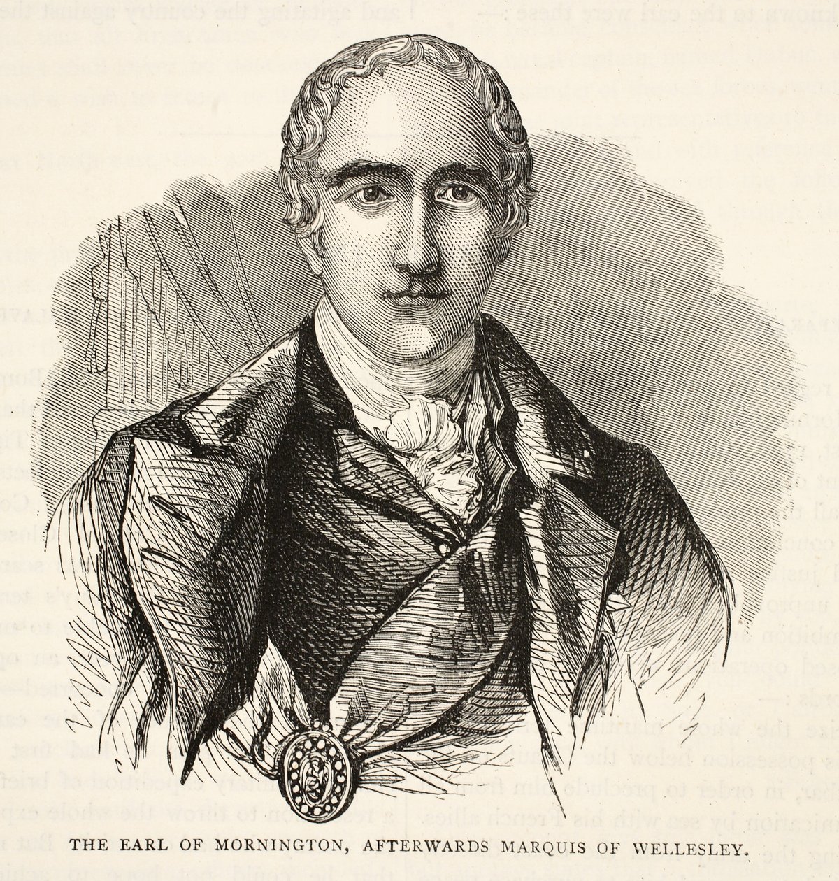 Hrabia Mornington, później markiz Wellesley, ilustracja z Cassells Illustrated History of India autorstwa Jamesa Granta, wyd. 1879 autorstwa English School