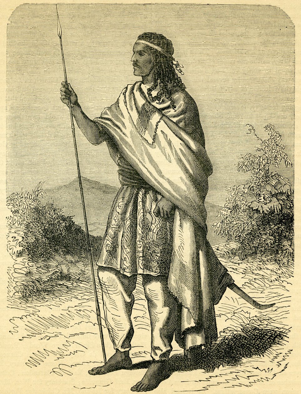 Cesarz Teodor II (ok. 1818-68) (rycina) autorstwa English School