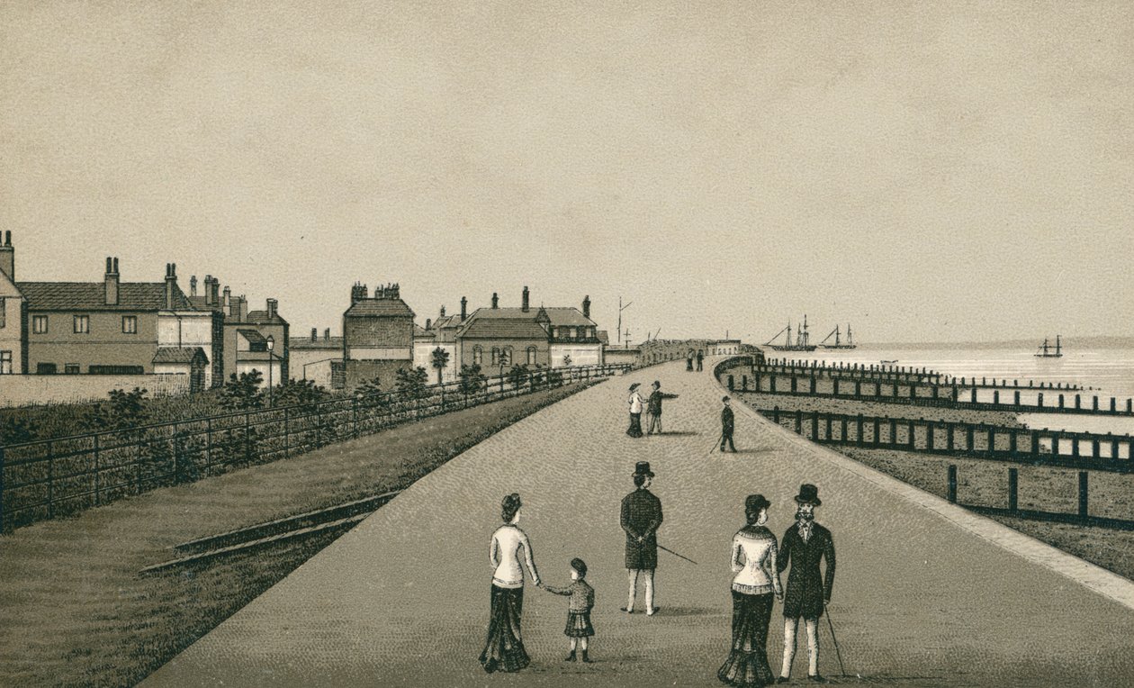 The Esplanade, Harwich (litografia) autorstwa English School