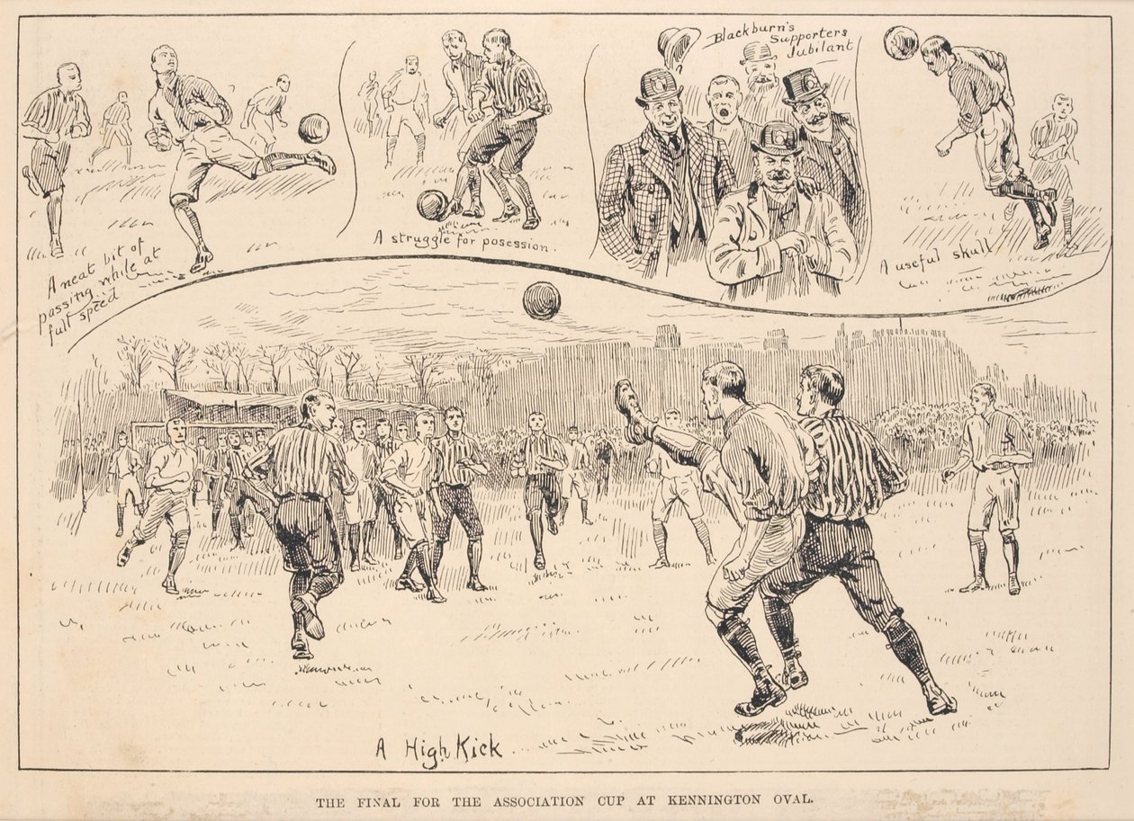 Finał Pucharu Stowarzyszenia w Kennington Oval, „Ilustrowane wiadomości sportowe i dramatyczne” autorstwa English School