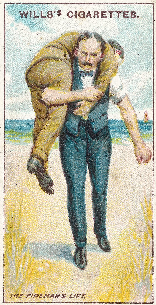 Winda strażacka nr 2 nr 19 z serii kart Willss Cigarettes z serii First Aid, 1913 autorstwa English School