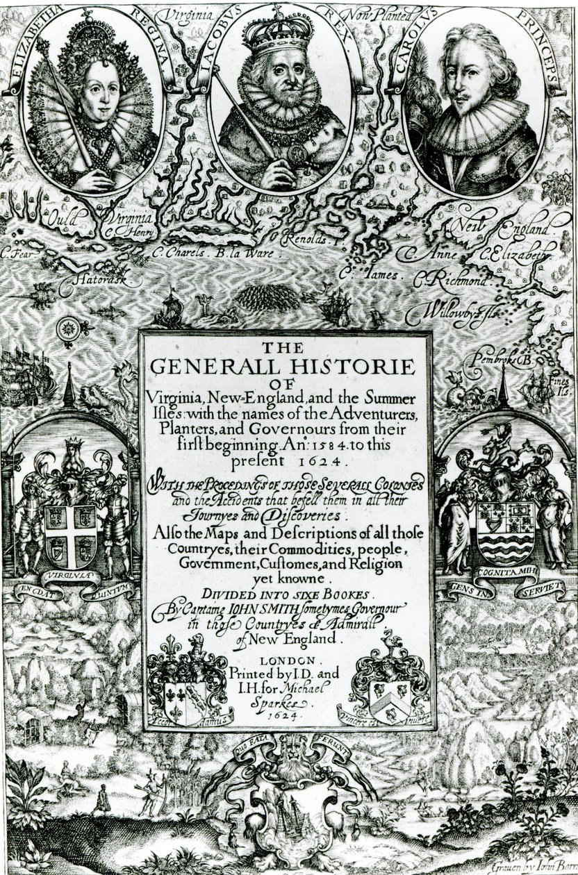Ogólna historia Wirginii, Nowej Anglii i Wysp Letnich, 1624 r autorstwa English School