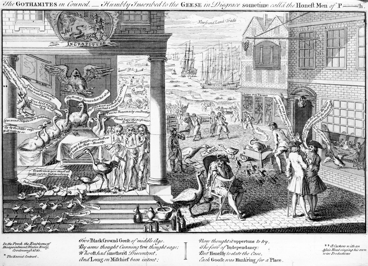 Gotamici na soborze, 1761 autorstwa English School