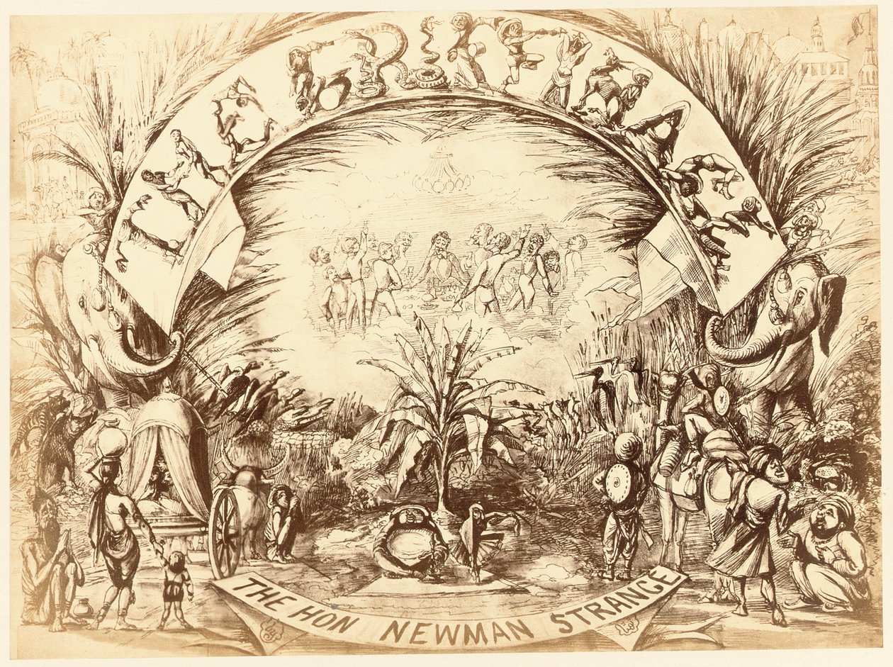 Gryf, Hon. Newman Strange, strona z The Delhi Sketchbook, 1850-54 autorstwa English School