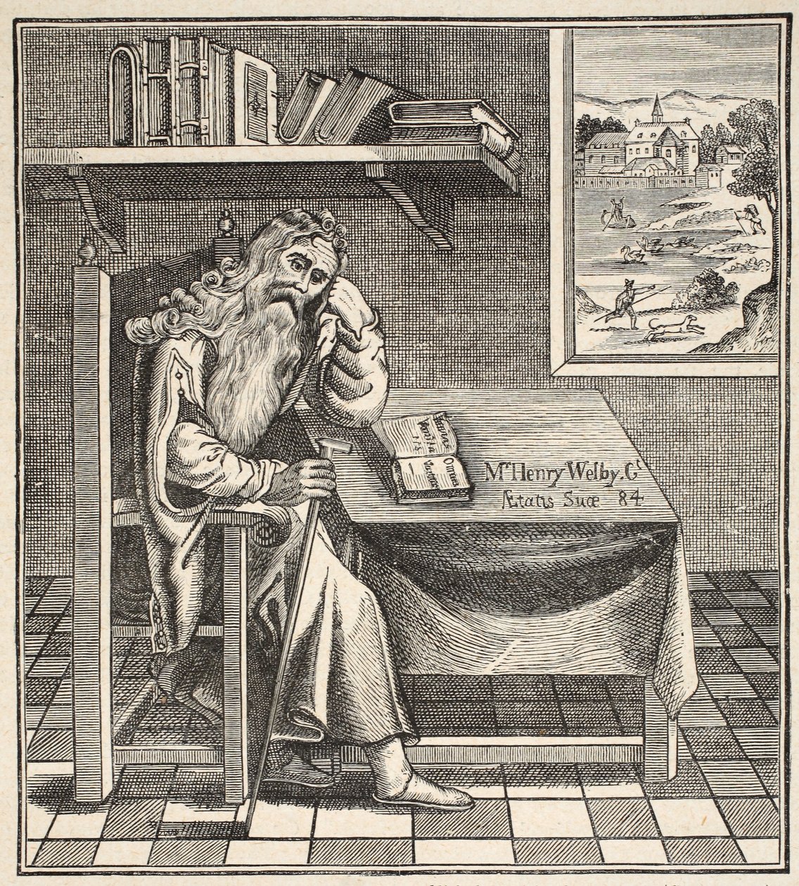 Pustelnik z Grub Street, zdjęcie opublikowane przez Richardsona, 1794 autorstwa English School