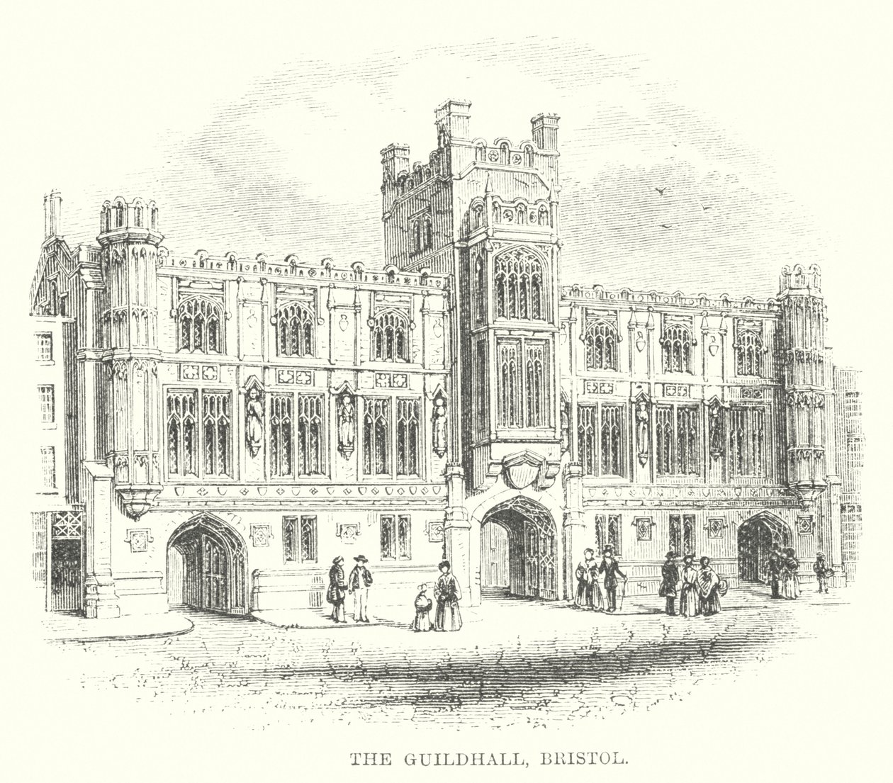 The Guildhall, Bristol (grawerunek) autorstwa English School