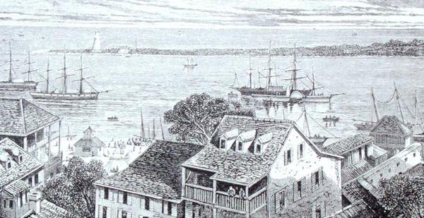 Port w Nassau, z „Galerii geografii” ks. Thomasa Milnera, wydana ok. 1880 r. (rycina) autorstwa English School