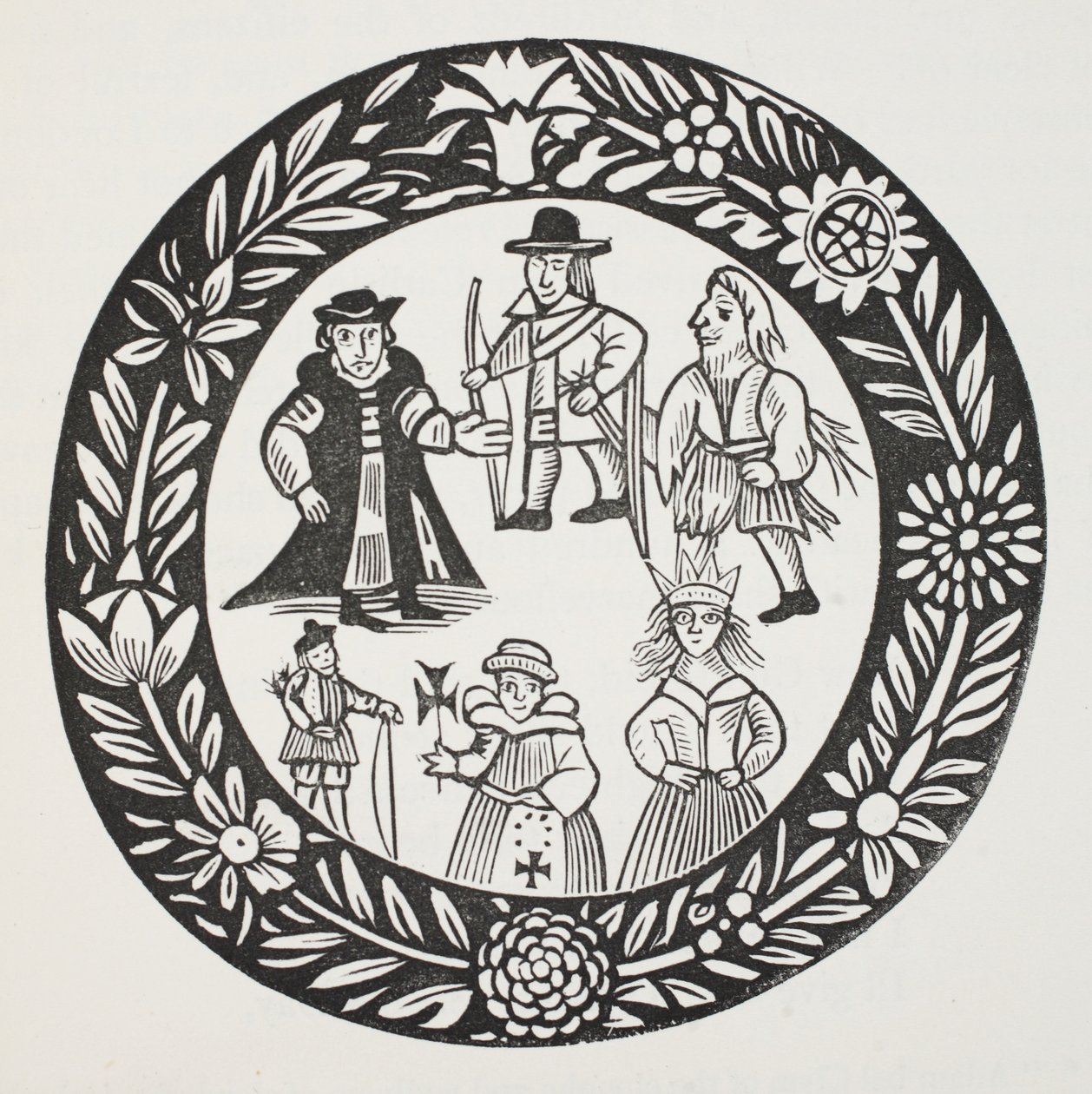 Historia Adama Bella, Clim of the Clough i Williama z Cloudeslie, ilustracja z książki Chap-books of the Eighteenth Century Johna Ashtona, wyd. 1882 autorstwa English School